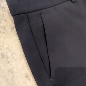 Theory Black Straight-Leg Pants (Size 12) — High Waist